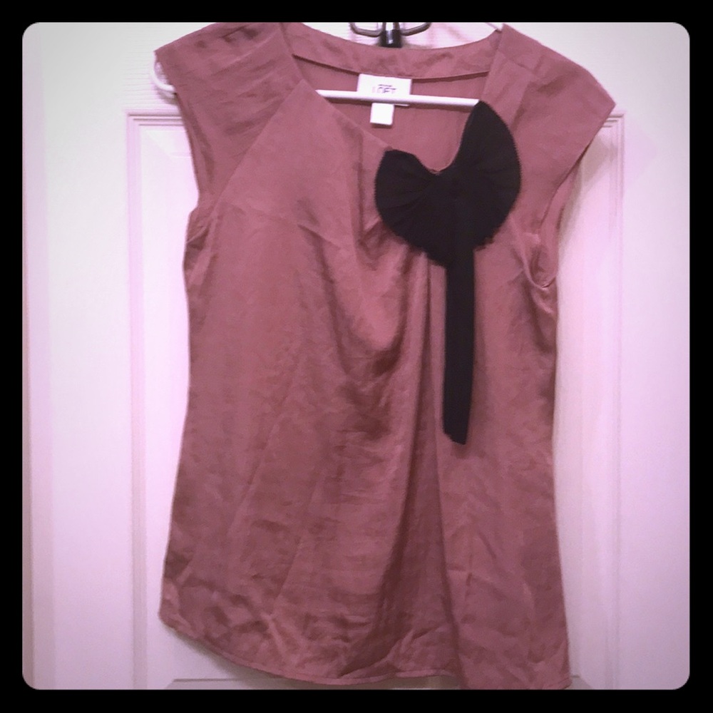 Ann Taylor loft rose colored washed silk blouse